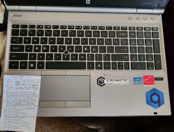 Second-Life Laptop - HP Elitebook 8560p MAXED - i7 2nd Gen 2620M - 16GB DDR3 - NEW 500GB Samsung SSD + 500GB HDD - 15.6" Display - Image 9