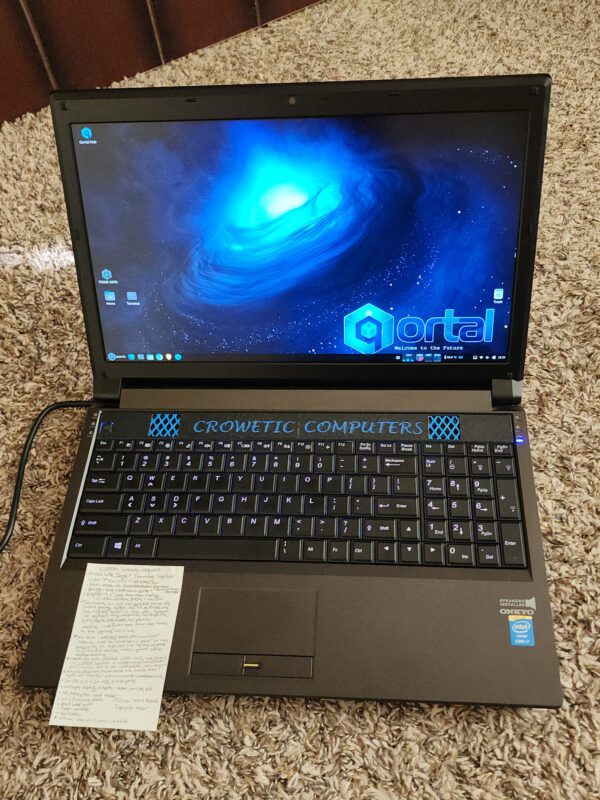 Second-Life CUSTOM - SAGER Custom Gaming Laptop 'Crowetic Computers' edition - 4th Gen i7 4810MQ @ 2.8-3.8Ghz - 20GB (16GB NEW) DDR3 RAM - 128GB SSD + 750GB WDBlack HDD - 15.6" FHD 1920x1080 Display - nVidia GeForce 870M GPU - Image 2